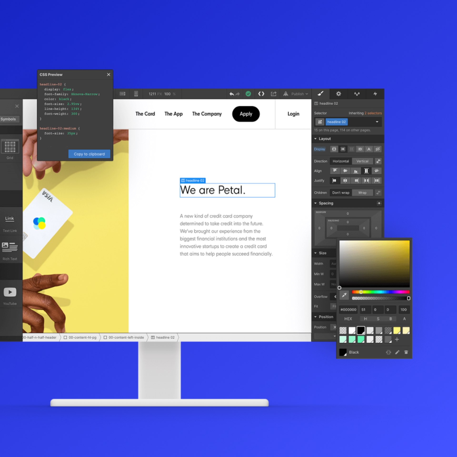 Webflow preview